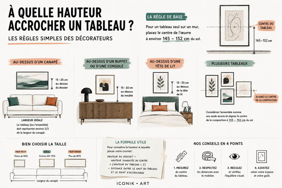 guide pour accrocher tableau déco sur un mur