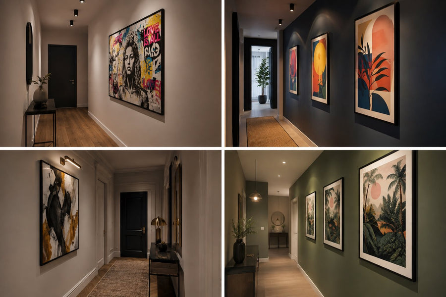 galerie de tableaux dans des couloirs