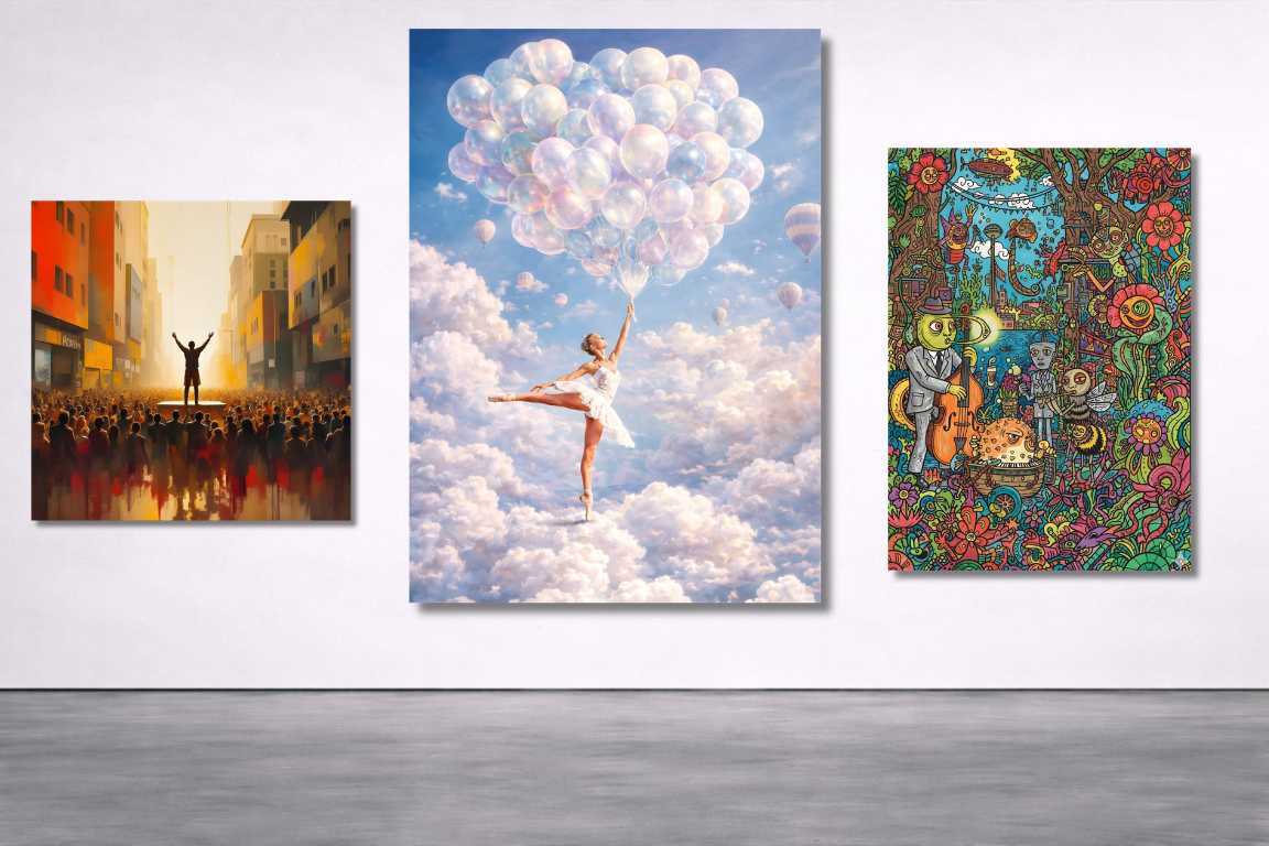 collection de peintures figuratives contemporaines