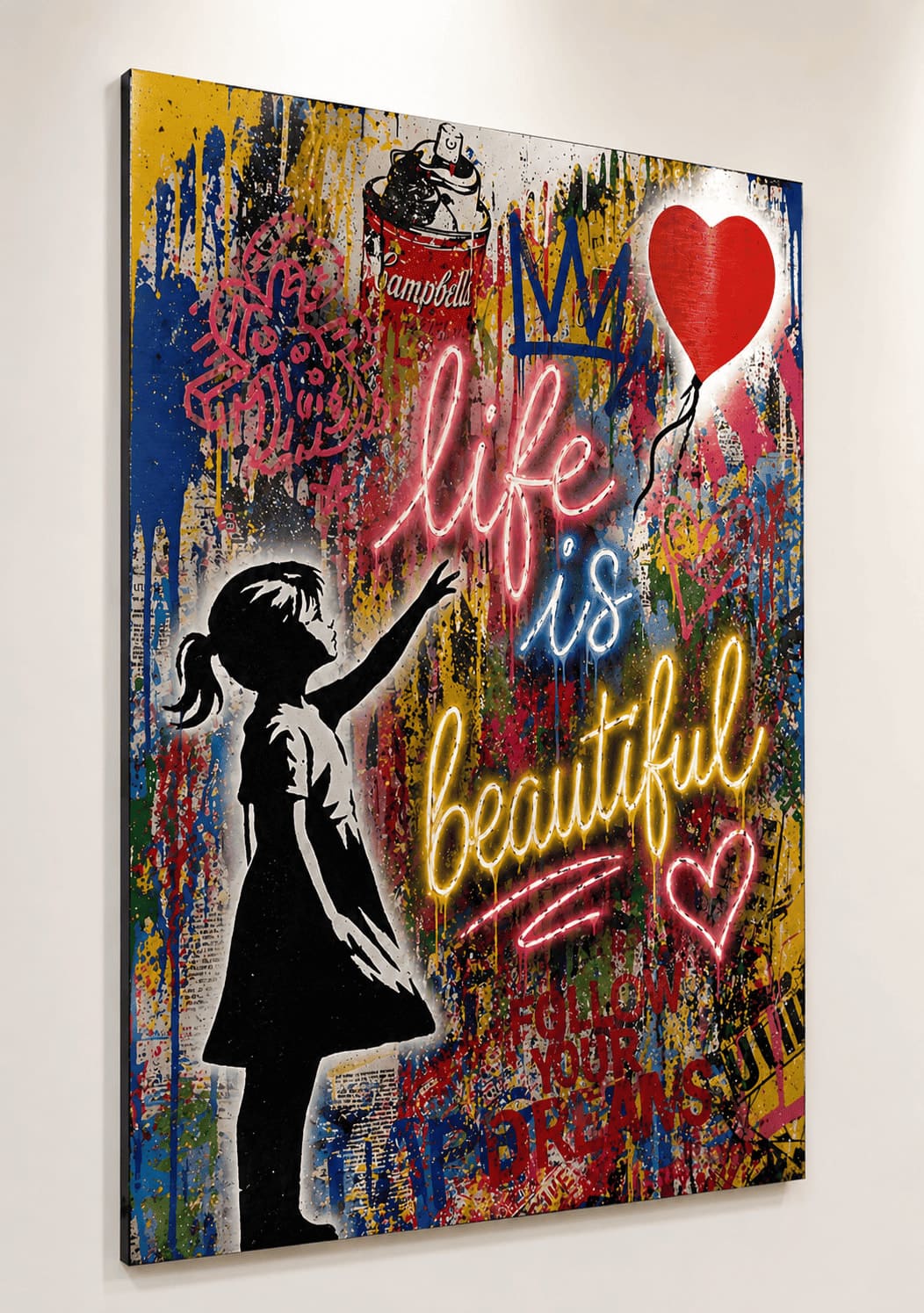 Photo de tableau métal pop art contemporain 