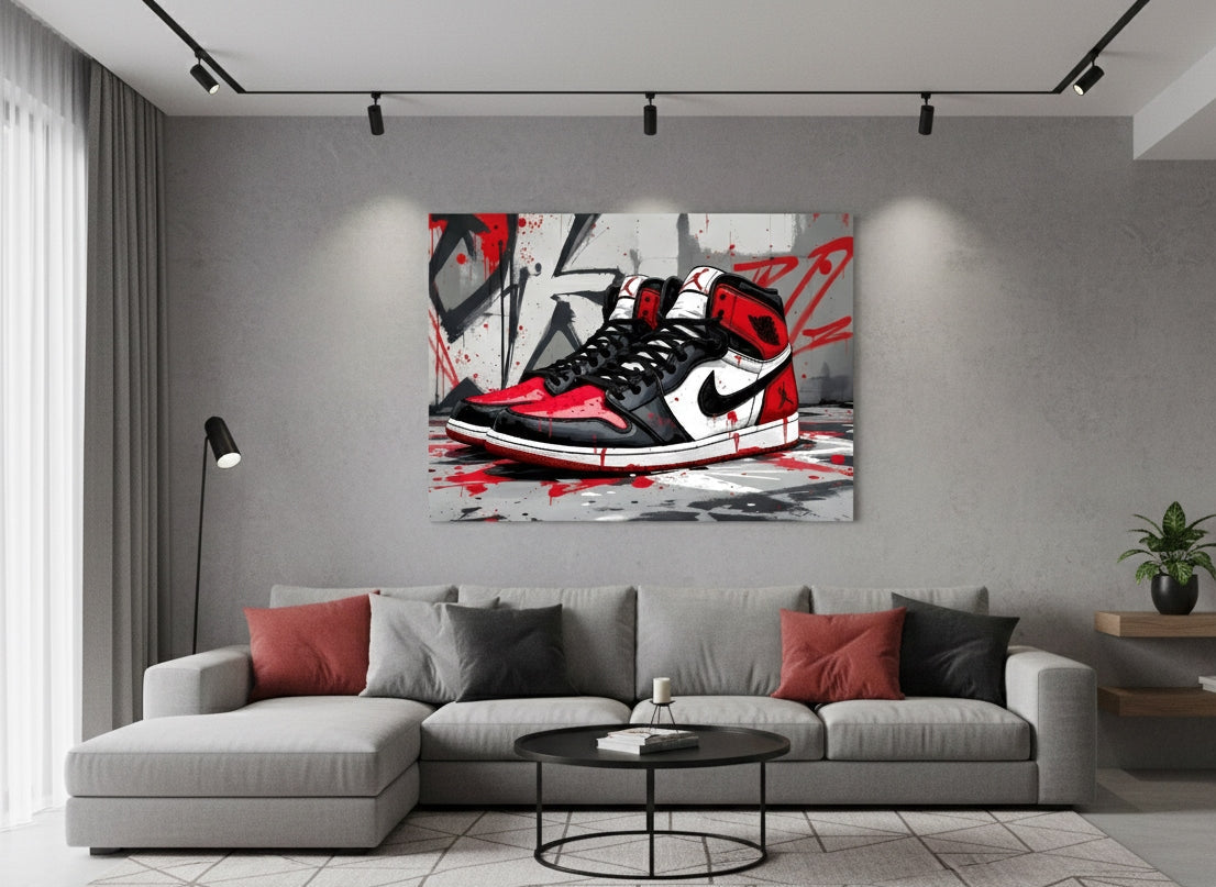 Ambiance urbaine tableau Air Jordan 1 Chicago
