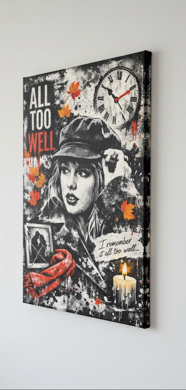 Œuvre murale inspirée chanson All Too Well
