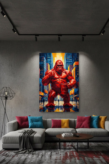 Tableau animalier pop art urbain
