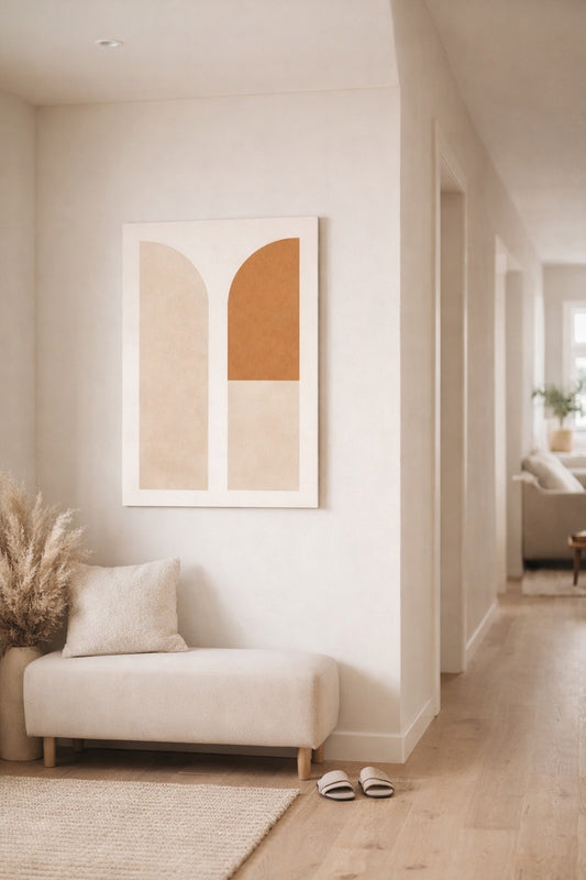 Tableau minimaliste arches en situation intérieure
