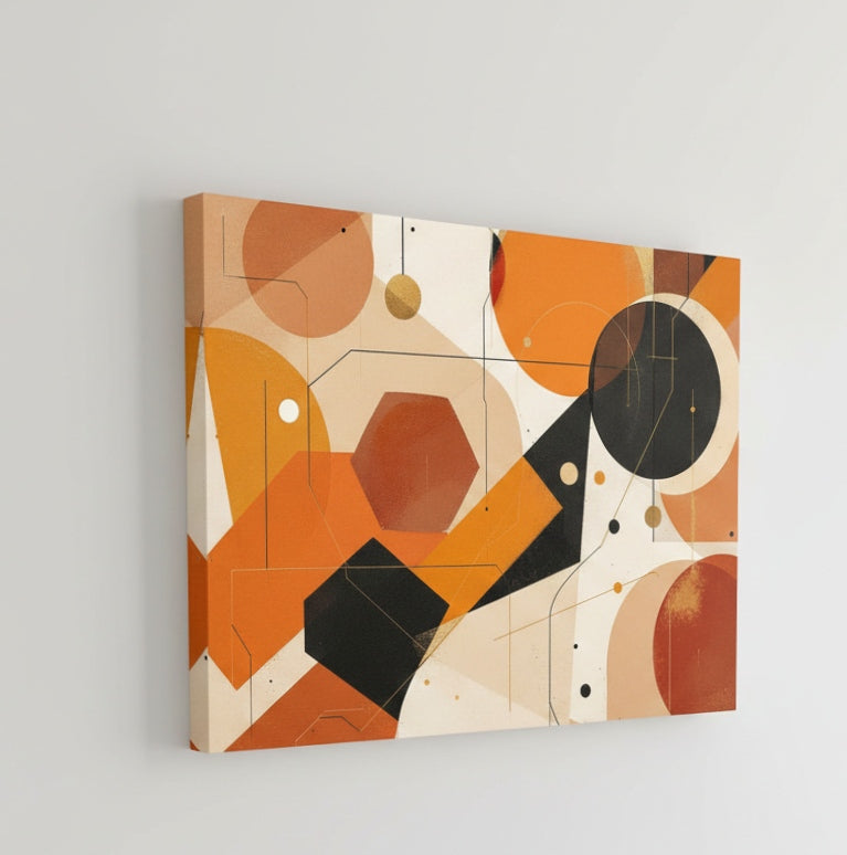 Tableau art abstrait géométrique
