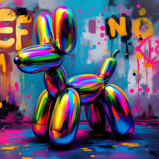 photo chien ballon toile déco