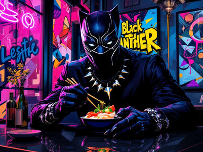 Black Panther revisité en art urbain

