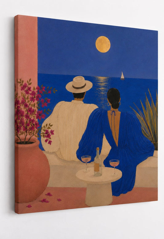 Contemporary figurative seascape painting – Blue Hour