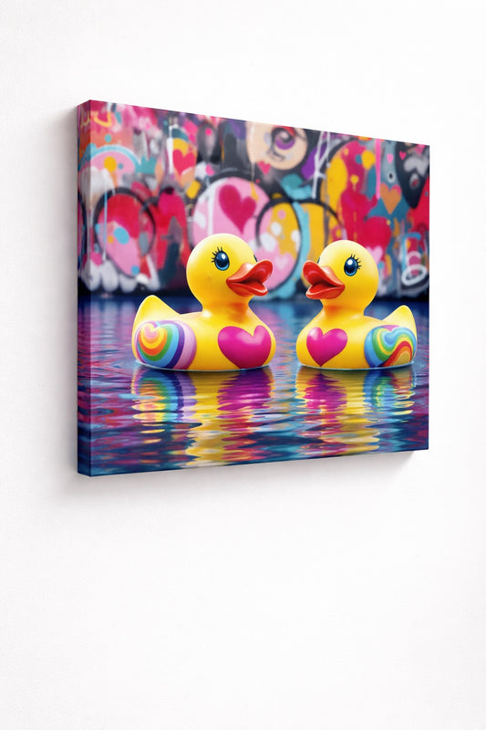 Tableau animaux revisités colorés pour décoration intérieure
