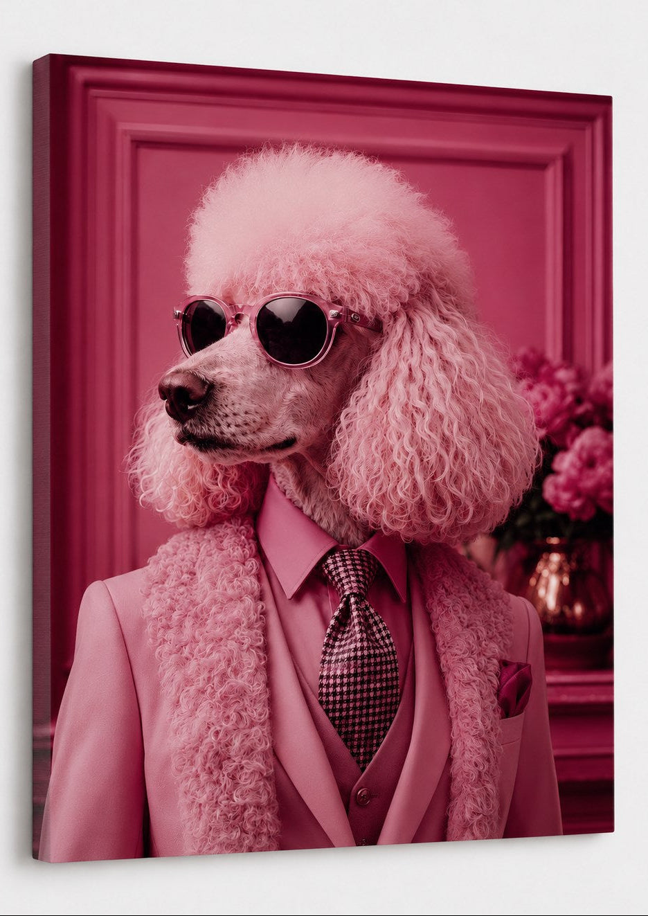 Portrait animalier contemporain inspiré de la mode et du luxe moderne
