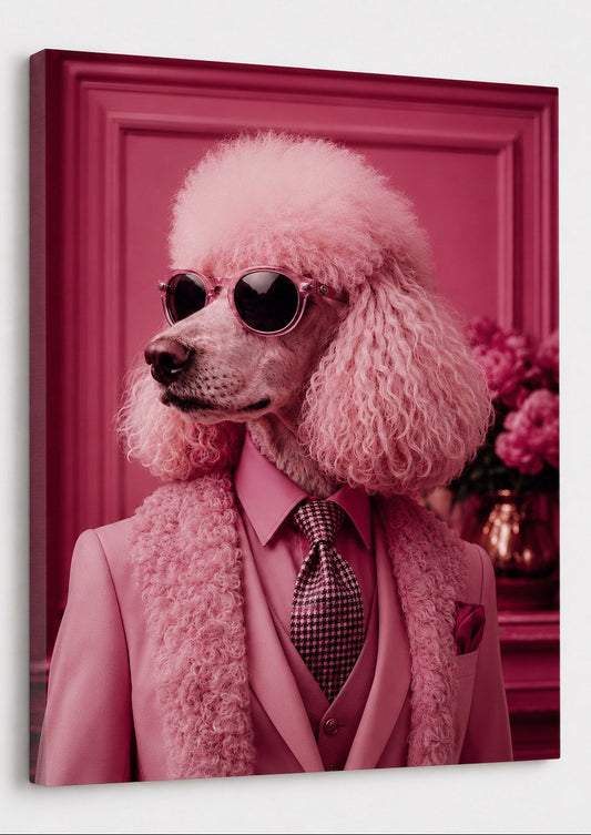Portrait animalier contemporain inspiré de la mode et du luxe moderne
