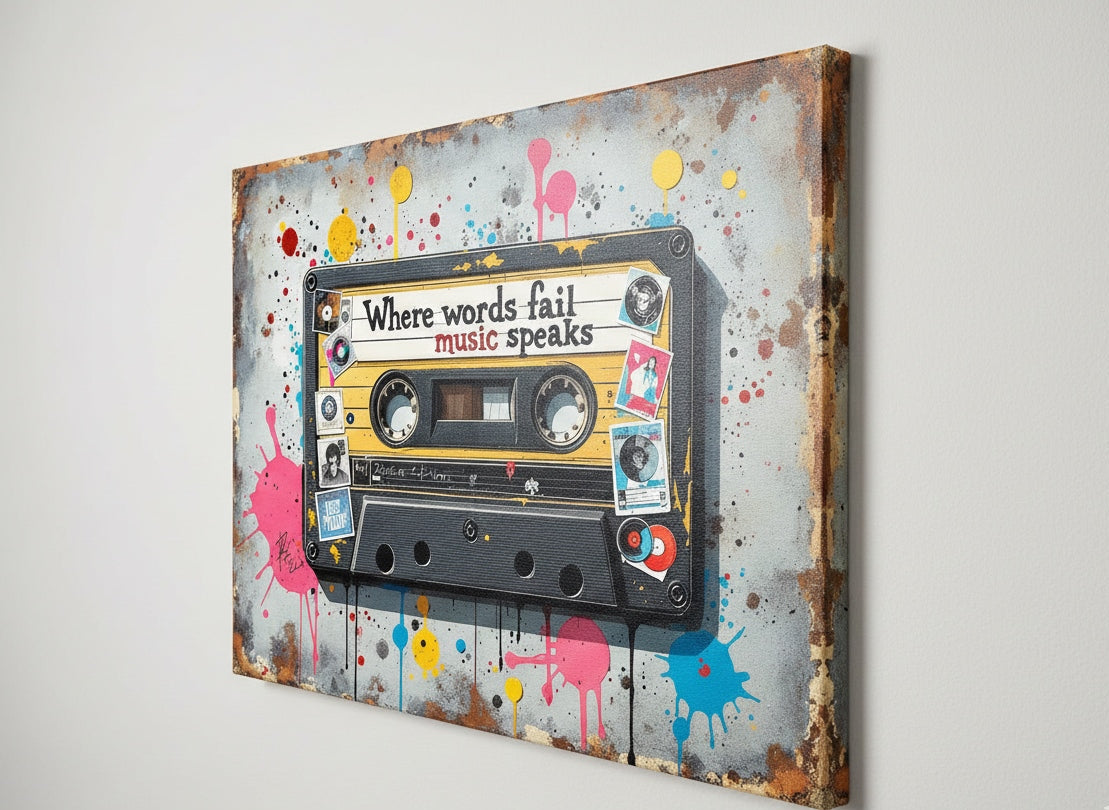 Tableau cassette musique
