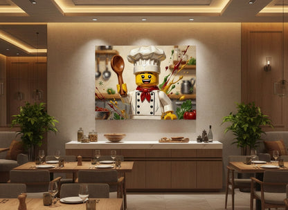 décoration murale cuisine moderne restaurant design art pop coloré
