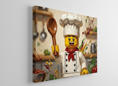 détail toque blanche cuillère bois sauce éclatante style pictural contemporain
