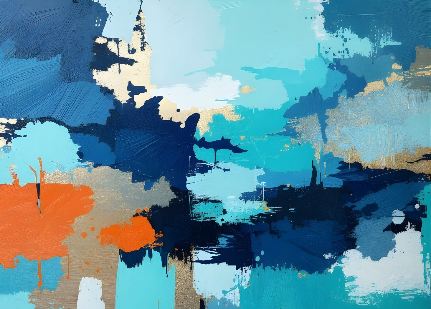 Composition abstraite vue de face
