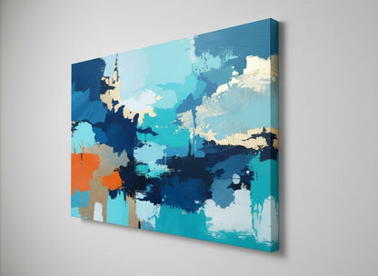 Œuvre abstraite contemporaine sur toile
