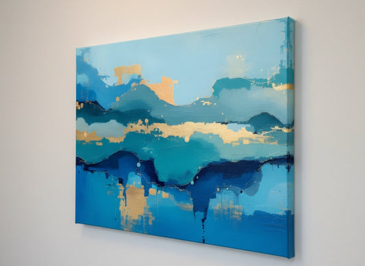 Œuvre abstraite minimaliste sur toile
