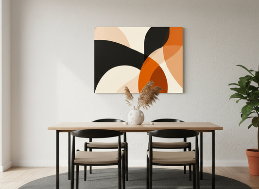 Tableau abstrait minimaliste intérieur
