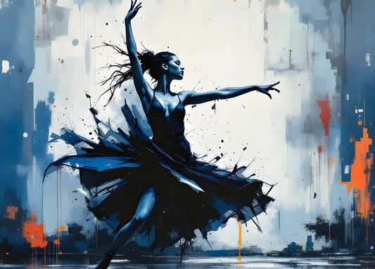 Danse abstraite vue de face
