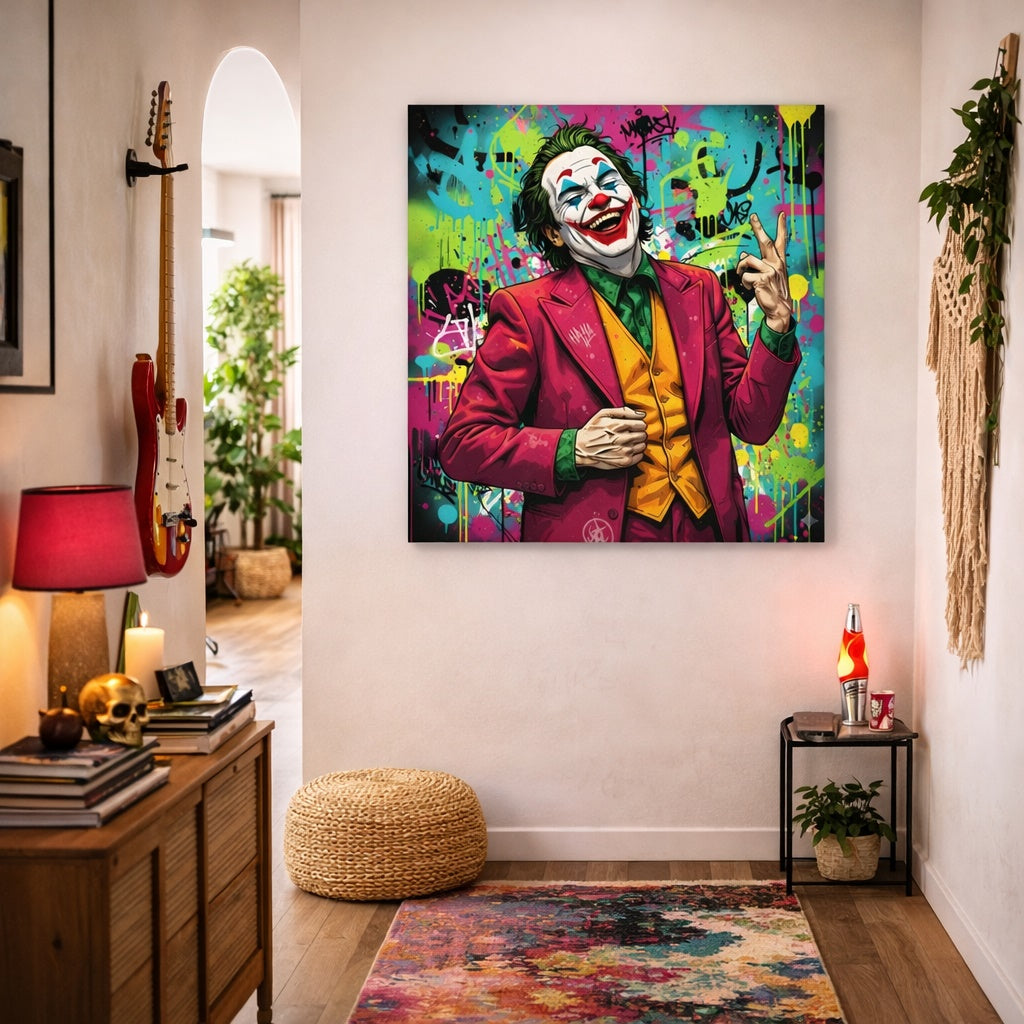 Tableau mural Joker pop culture moderne
