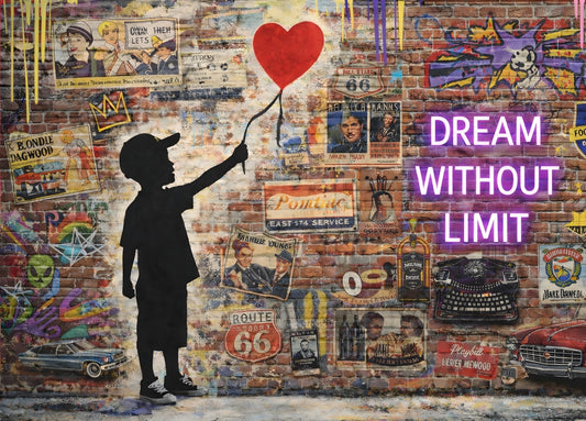 Tableau pop art street art vue de face
