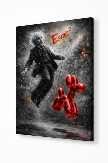 Détail du tableau Einstein street art avec formules graphiques et ambiance urbaine contemporaine
