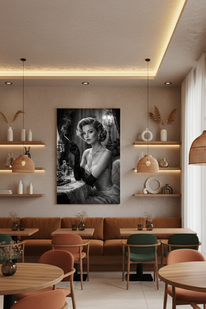 Photographie murale élégante en situation
