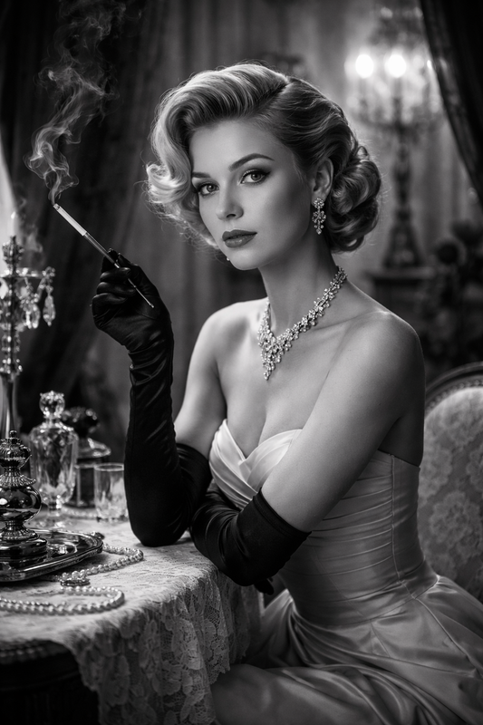 Photographie noir et blanc glamour
