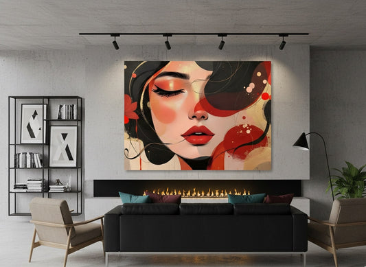 Portrait moderne féminin, élégance graphique et émotion
