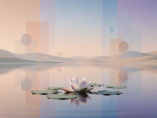 Œuvre murale zen lotus apaisant
