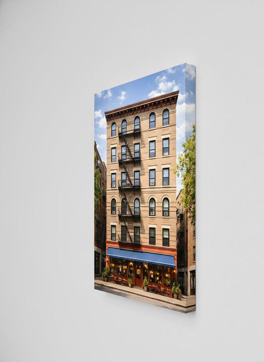 Tableau architecture new york immeuble friends lieu iconique
