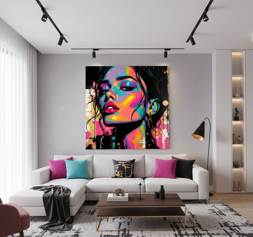 Femme Chromatique – Portrait pop art contemporain