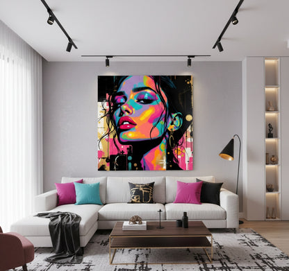 Femme Chromatique – Portrait pop art contemporain