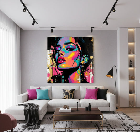 Femme Chromatique – Portrait pop art contemporain