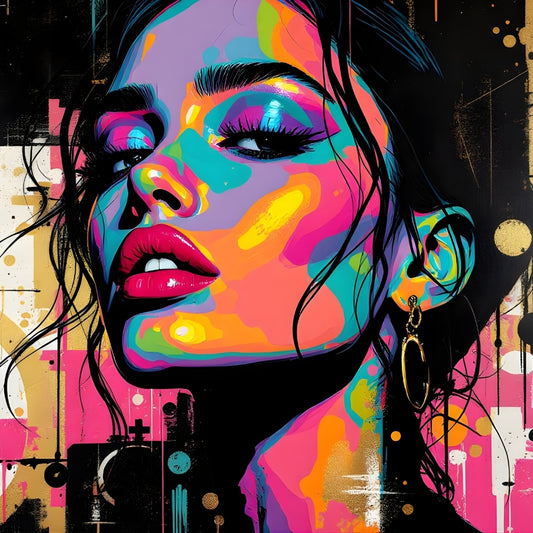 Femme Chromatique – Portrait pop art contemporain