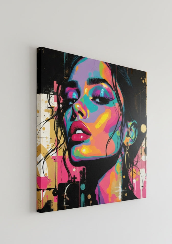 Femme Chromatique – Portrait pop art contemporain