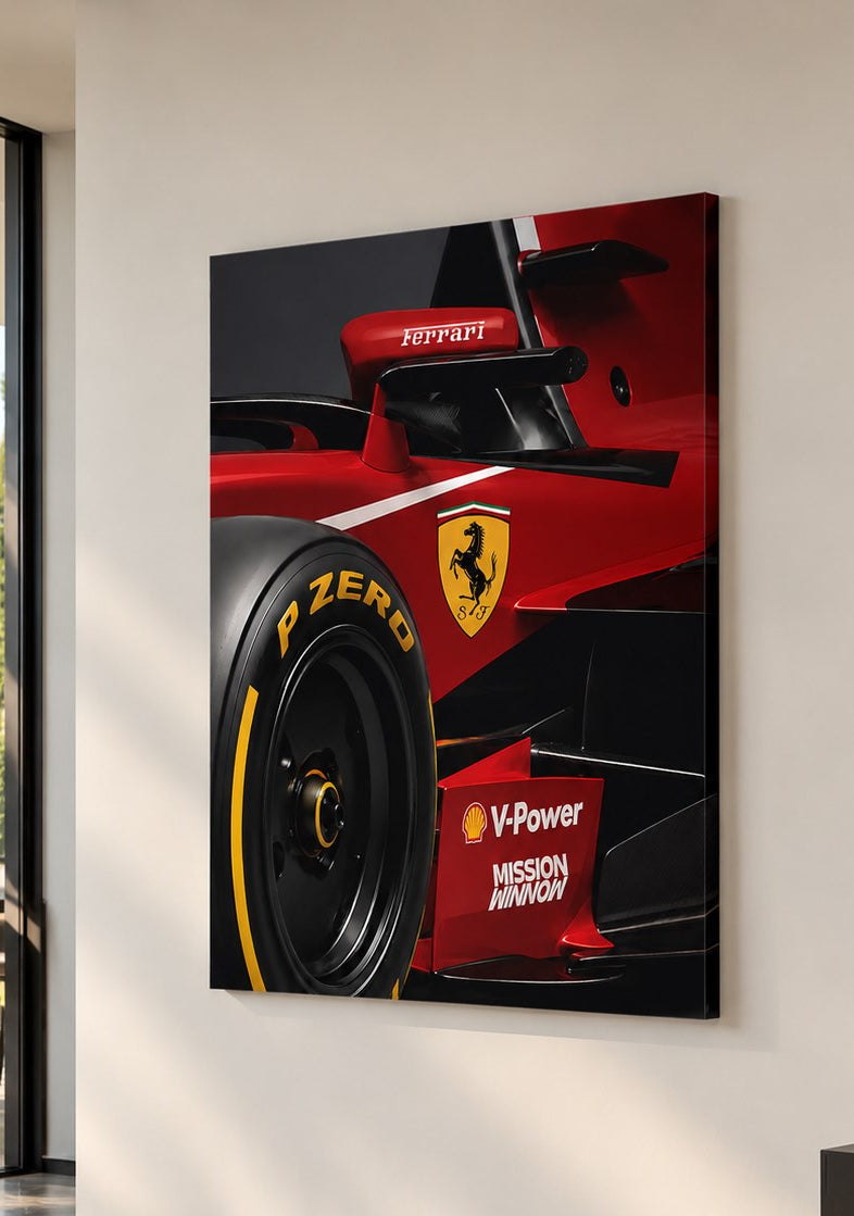 Impression sur toile du tableau automobile Ferrari Scuderia
