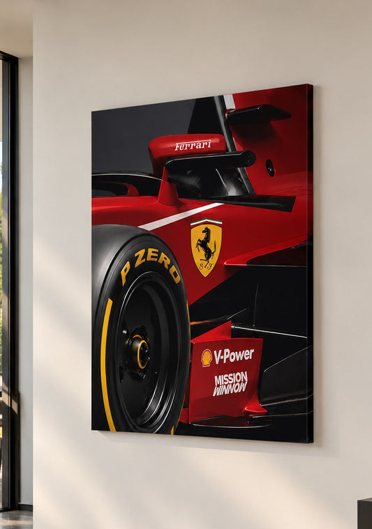 Impression sur toile du tableau automobile Ferrari Scuderia
