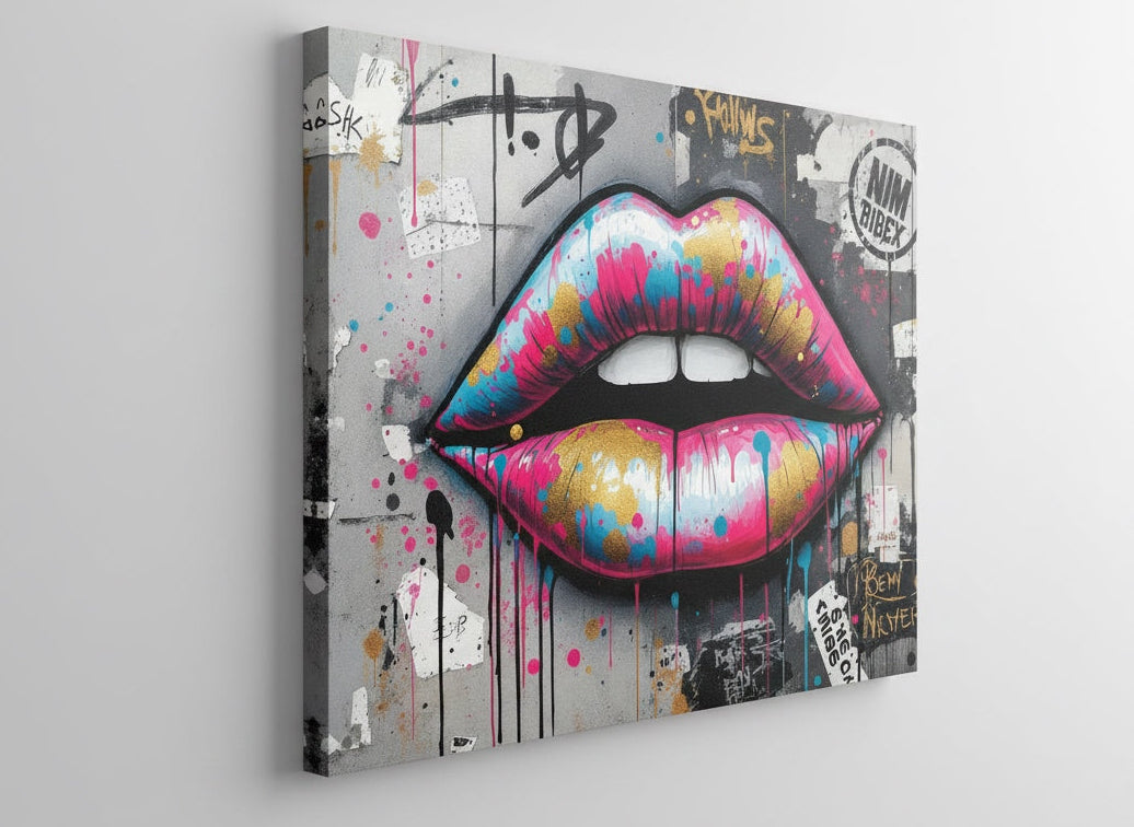 Fond street art texturé avec éclaboussures colorées
