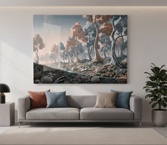 Tableau forêt design en décoration intérieure moderne
