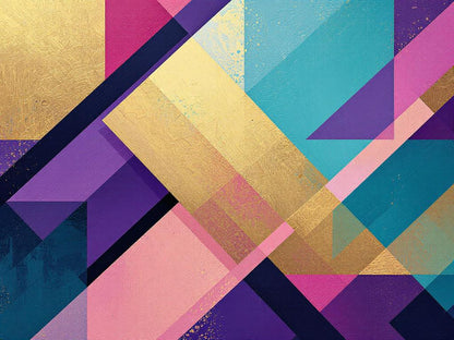 Tableau Abstrait Contemporain – Fragments Chromatiques