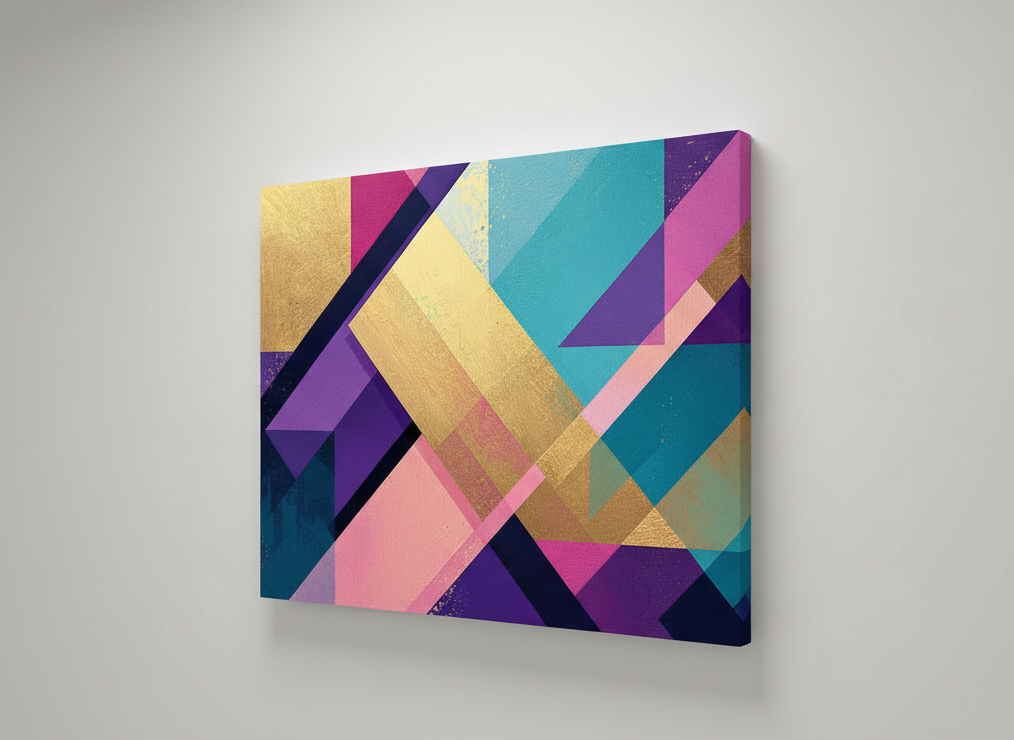 Toile d'art abstrait moderne texturé
