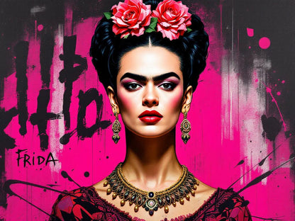 Tableau pop art Frida Kahlo
