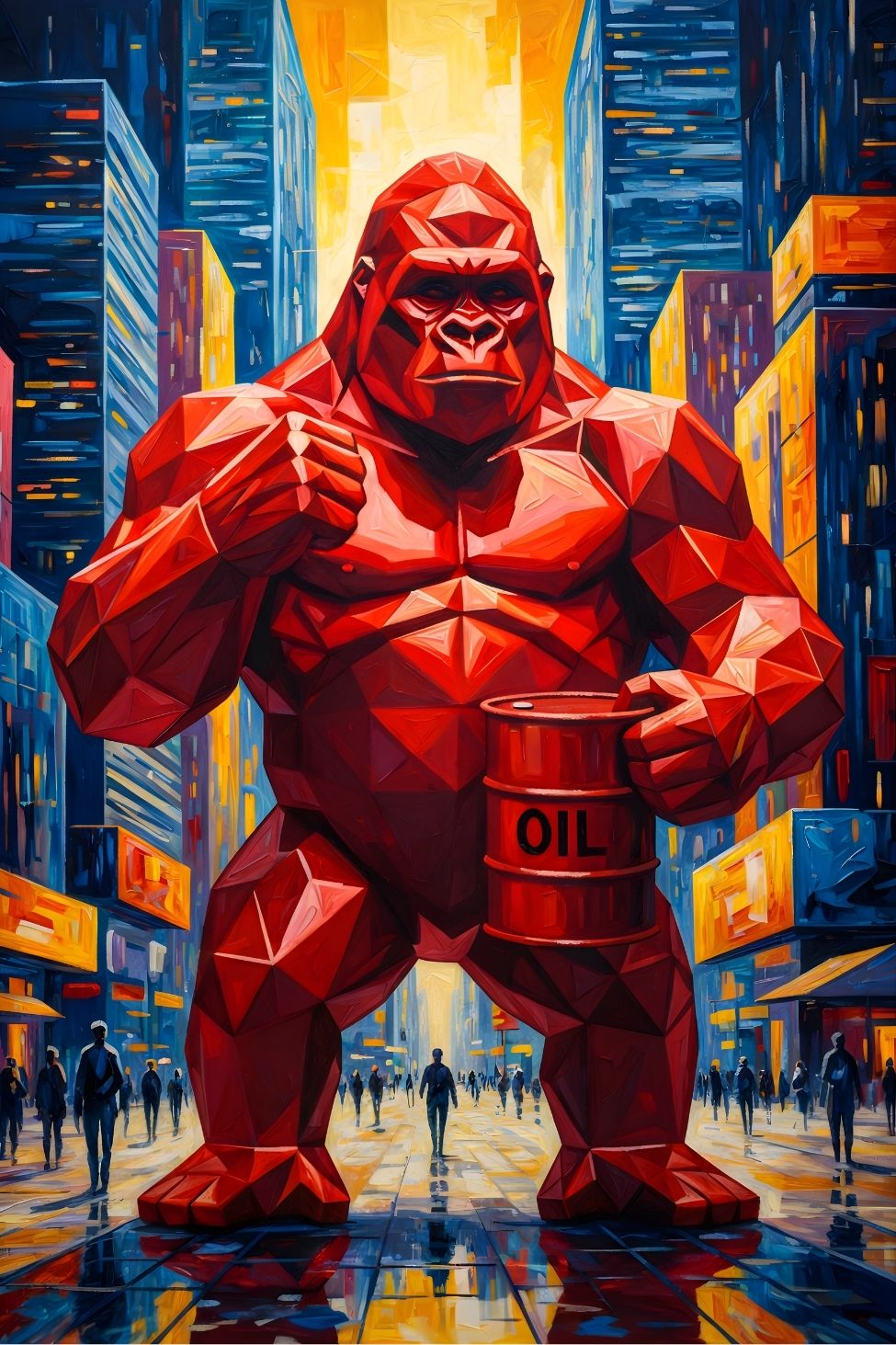 Tableau gorille pop art colosse urbain
