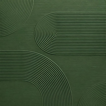 Tableau déco Green Flow imprimé sur toile avec composition verte texturée et lignes en relief
