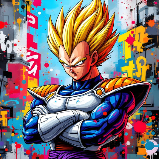 Tableau super héros manga iconique
