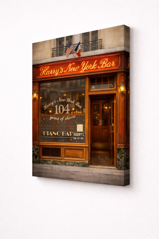 Enseigne lumineuse du Harry’s New York Bar Paris
