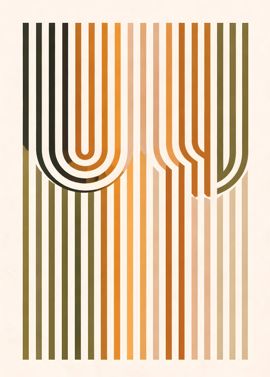 Tableau minimaliste lignes graphiques vue de face
