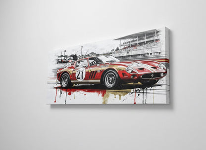 Tableau voiture de course mythique en décoration murale
