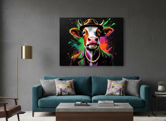 Tableau pop art animal revisité en décoration intérieure
